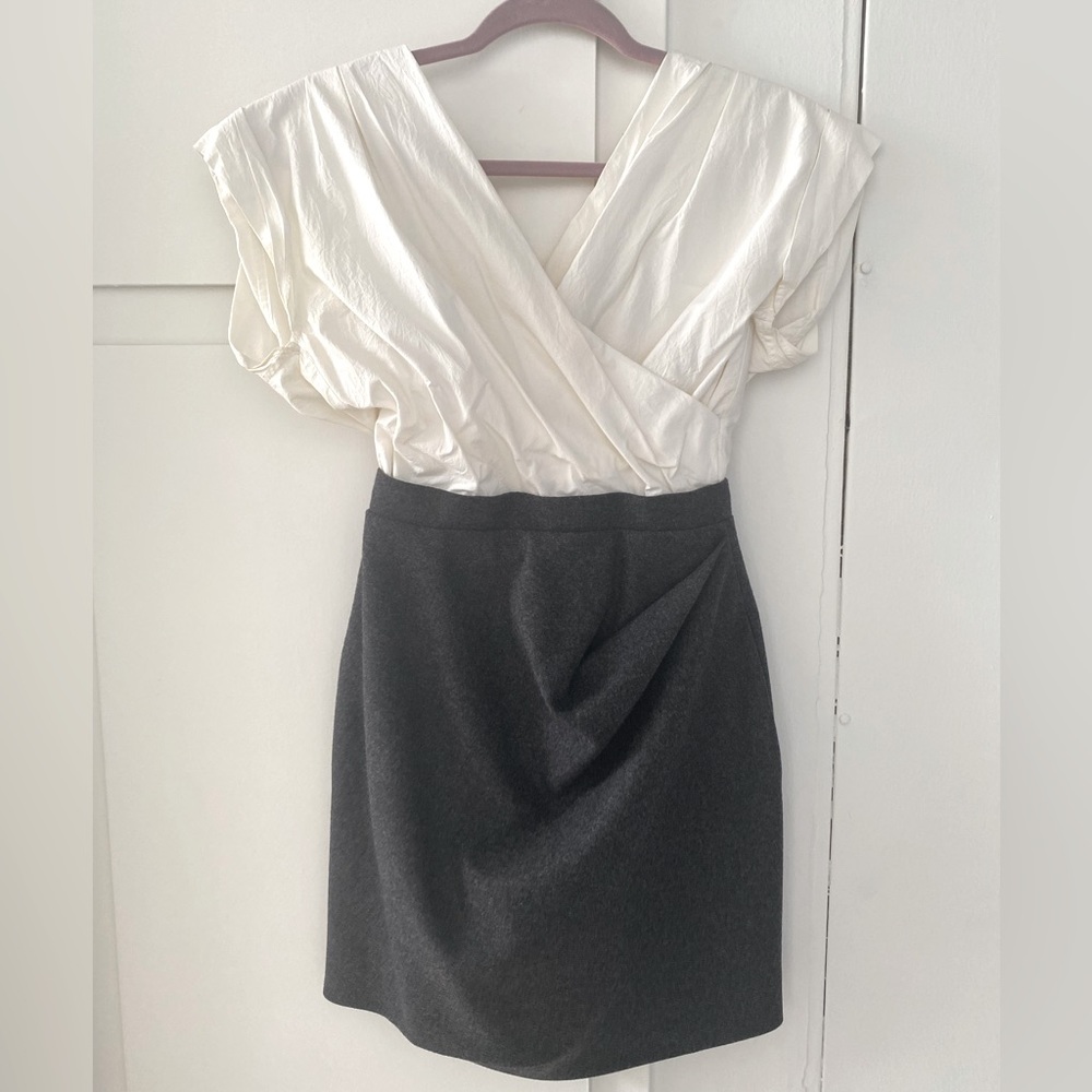 CARVEN - Grey & white dress, Sz. 0